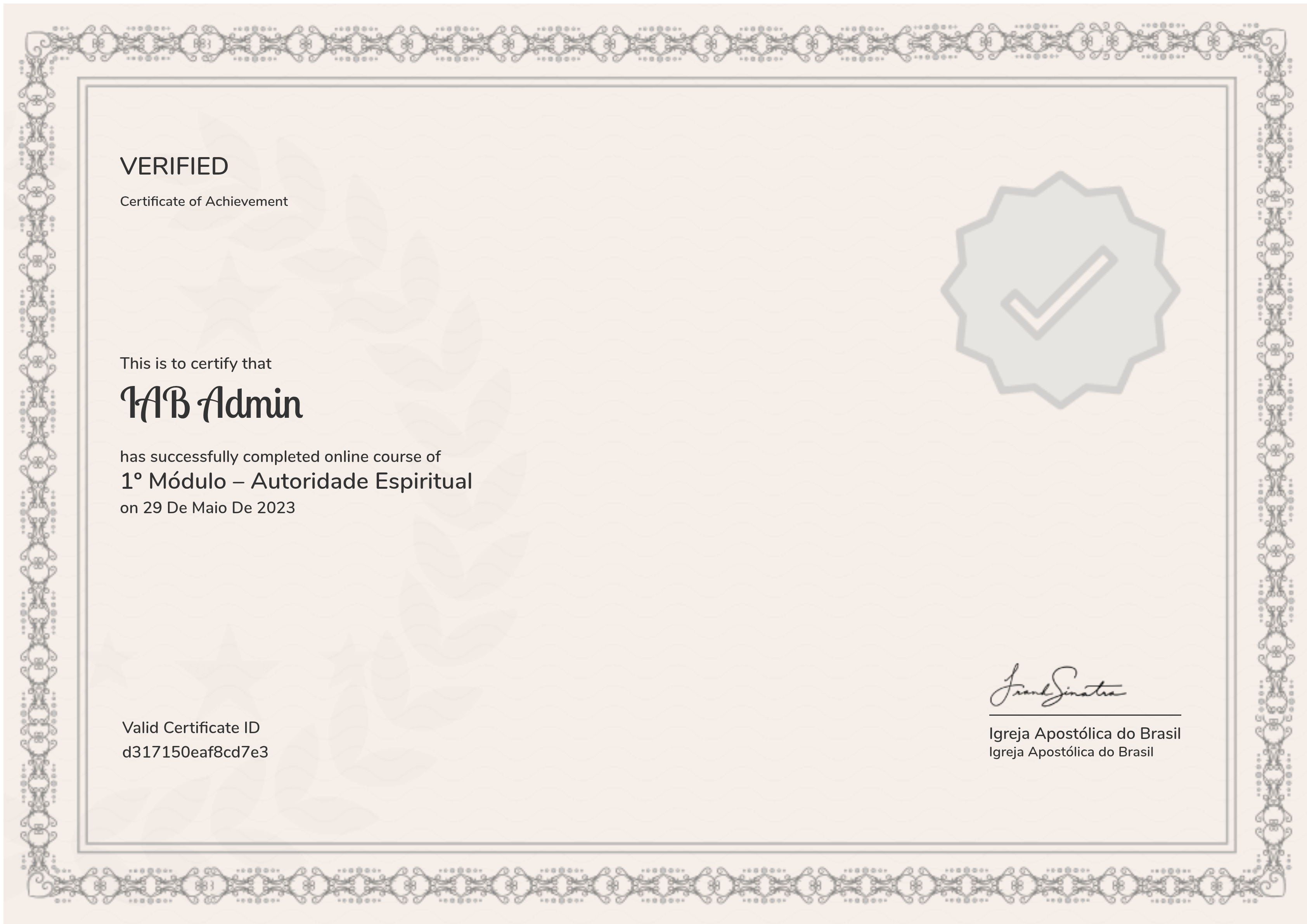 1º Módulo – Autoridade Espiritual